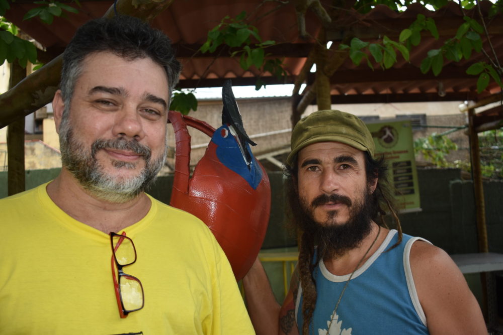 Leo Vidigal of DeSka Reggae (L) and Tiago Lopes of Roots Ativa