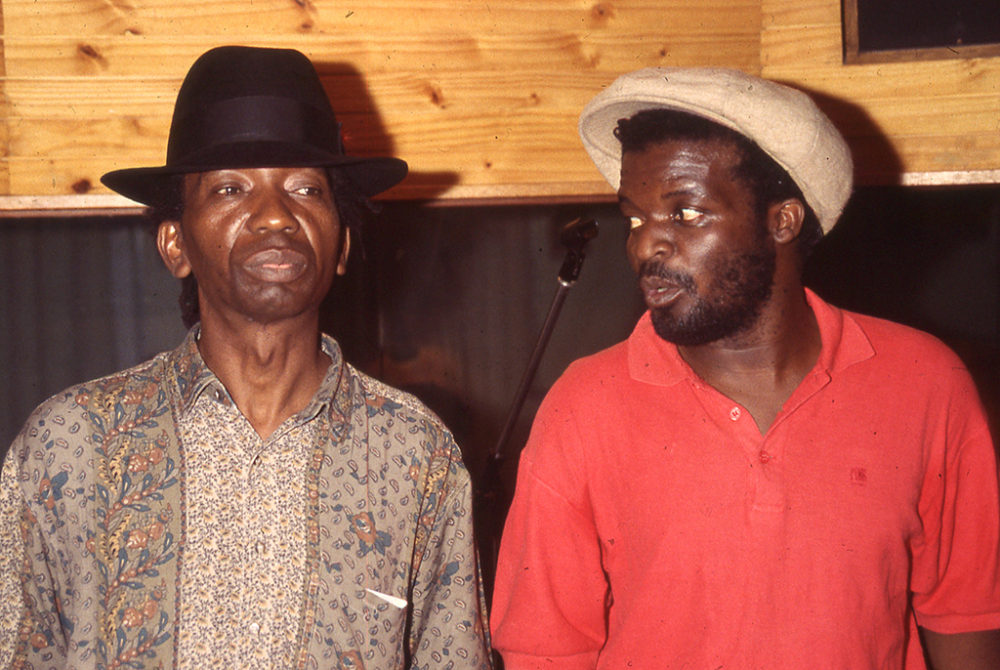 Thomas and Chartwell in Harare during the recording of Vanhu Vatema (Eyre, 1993)