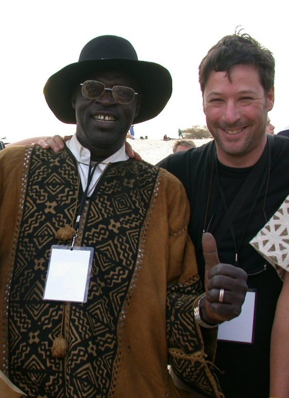 Ali Farka Toure and Nick Gold, Festival in the Desert, 2003 (Photo by Banning Eyre)