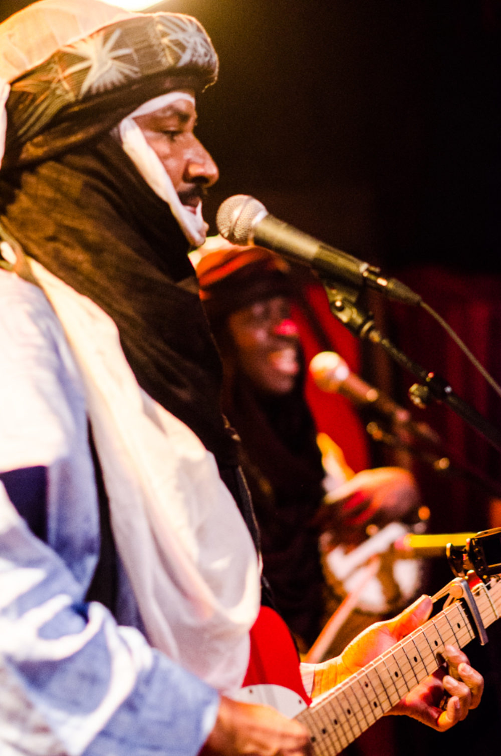 Alhousseini Anivolla and Segbegnon Gnonlonfoun at Rockwood Music Hall. All Photos by Banning Eyre, 2017