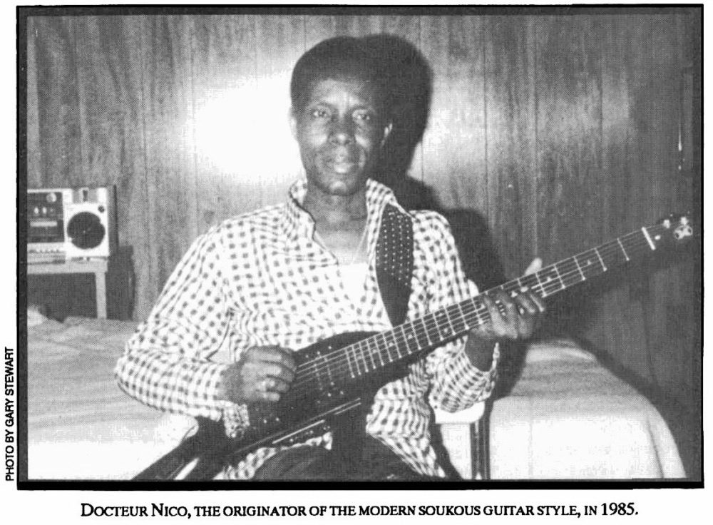 "Docteur Nico" Kassanda: Iconic guitarist with Kabasele's African Jazz and Tabu Ley Rochereau's African Fiesta.