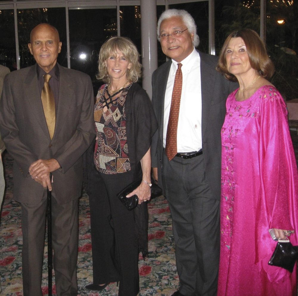 Harry Belafonte, Georges Collinet and their respective wives Pam and Cooki