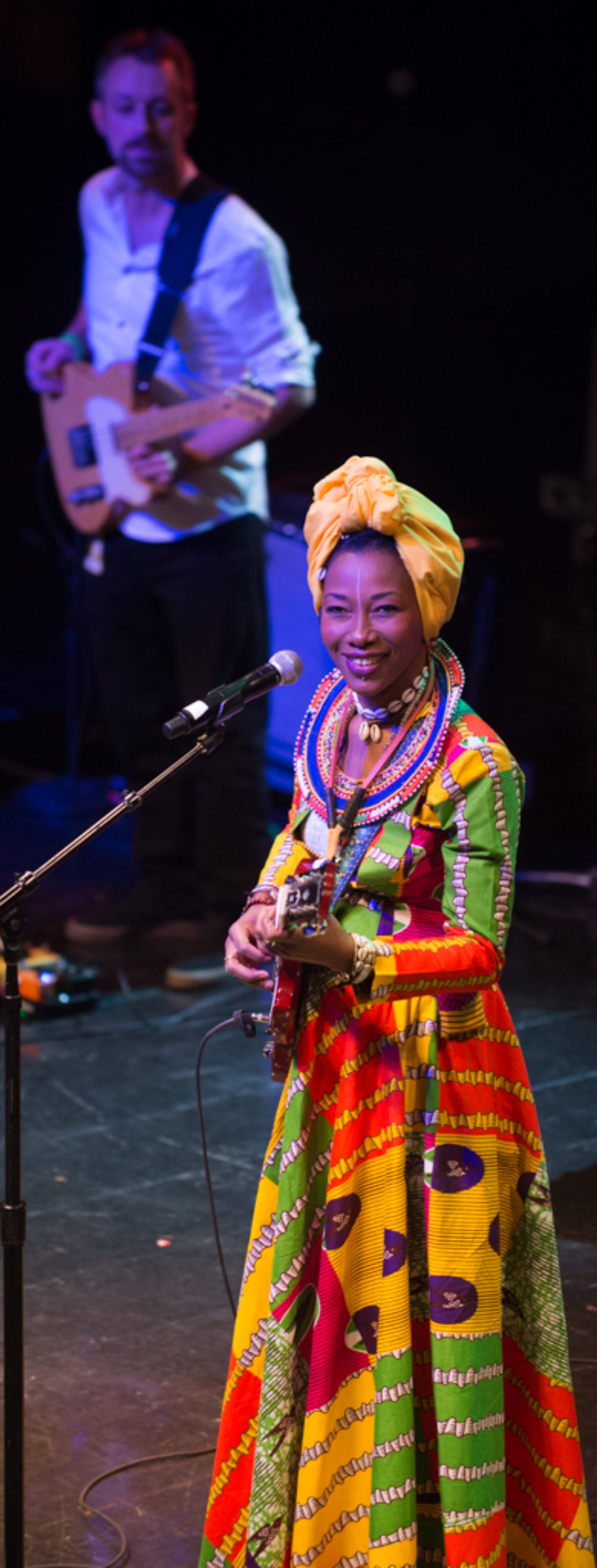 Fatou and Sam Dickey, guitarist and director of Fatou's American band