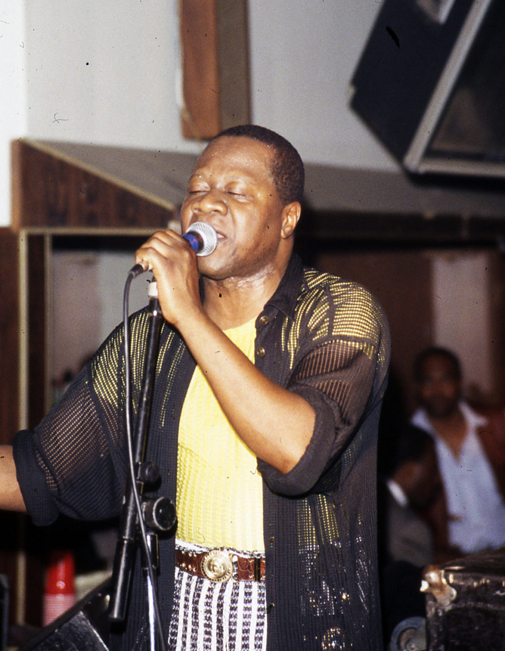 Papa Wemba at Zaiko Langa Langa's 17th anniversary concert, Kinshasa, 1987