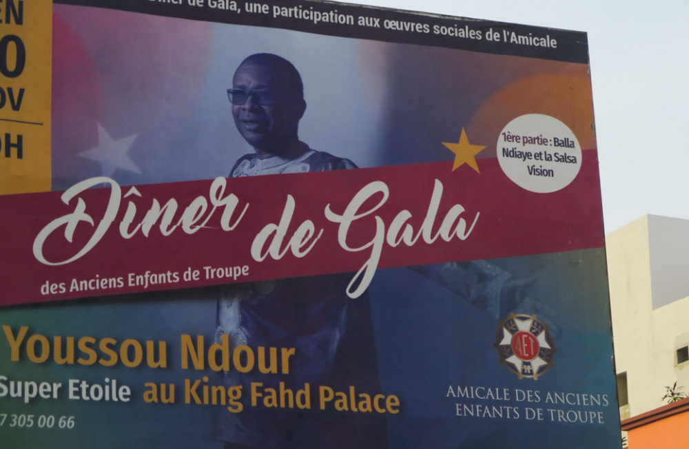 Youssou doesn't play weekly concerts in Dakar these days, but he does do soirees like this one.
