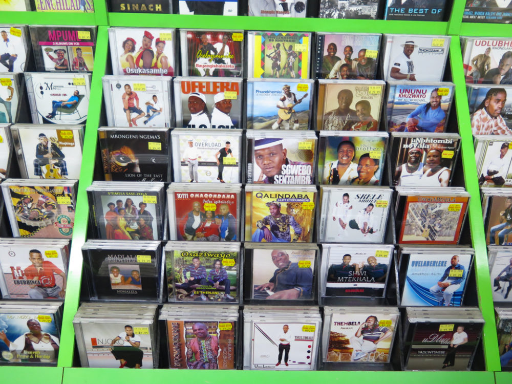 Maskanda CD selection at Disc City in Durban (Eyre 2019)