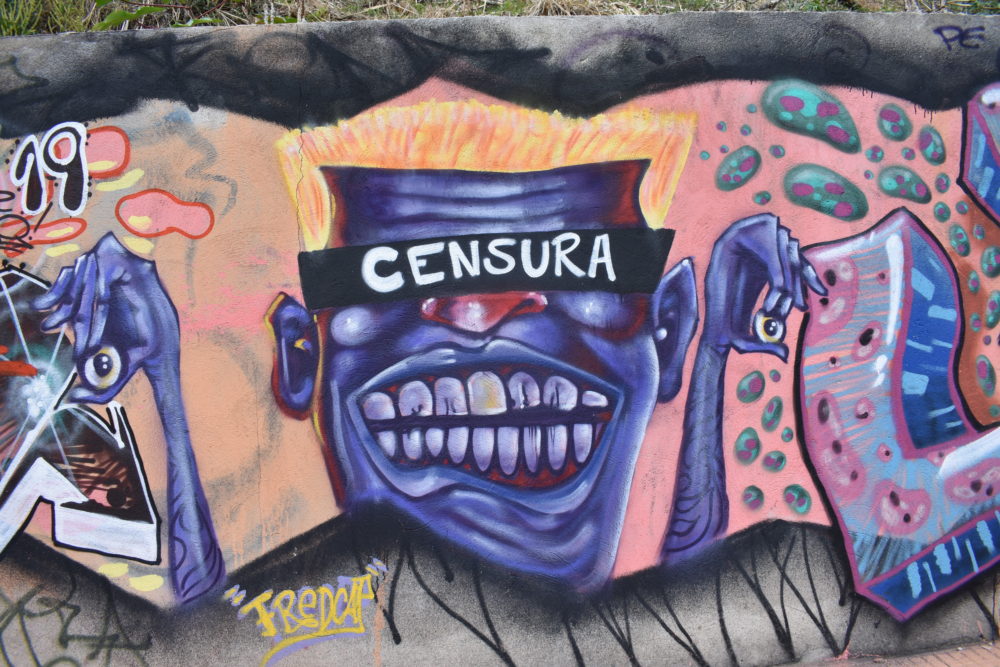 Street art near the Guignard arts school in Mangabeiras