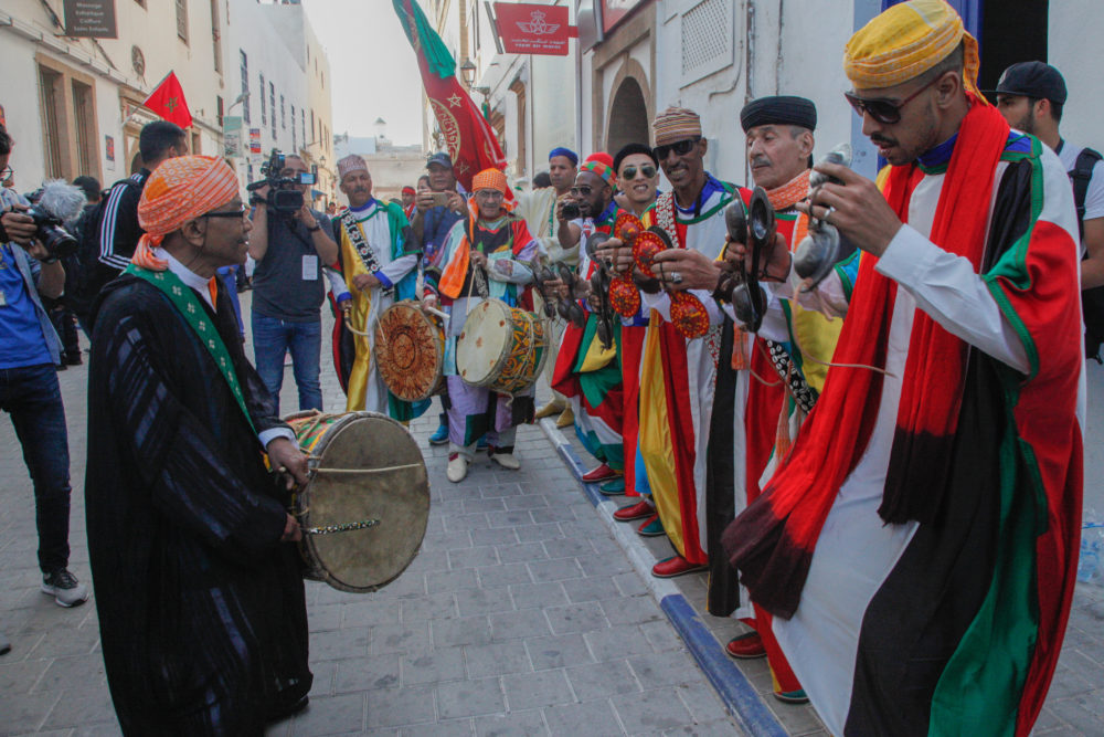 Maalem Ahmed Baqbou at the opening parade.