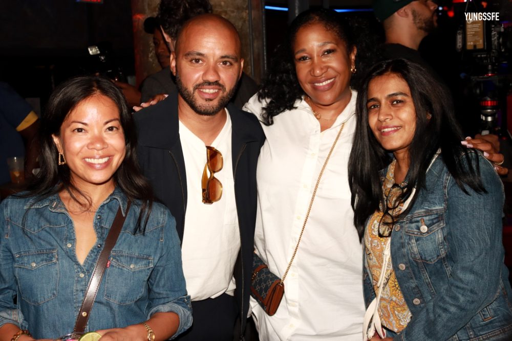 Jeanine McLean, SOB's doc film maker (center) and friends Photo: Dervon Dixon