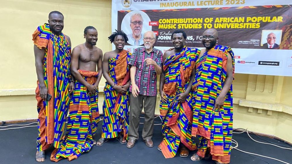 John with Eric Sunu and his palmwine ensemble. Photo by Cary Sullivan.