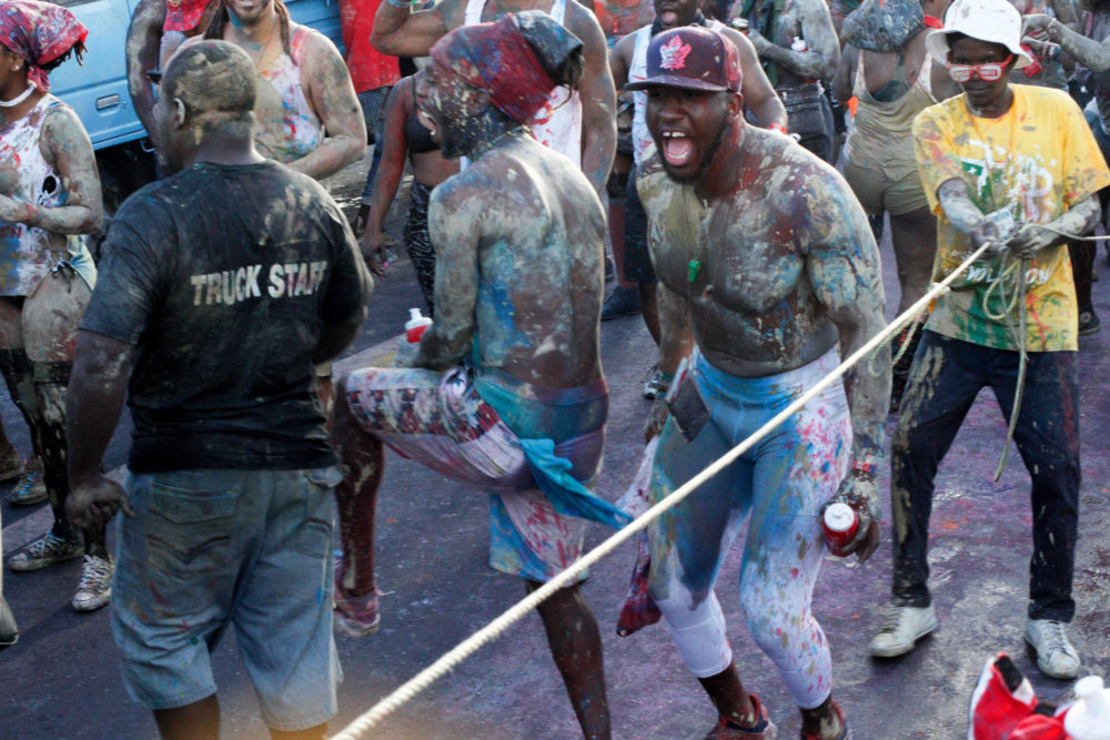 Getting into the J'Ouvert spirit