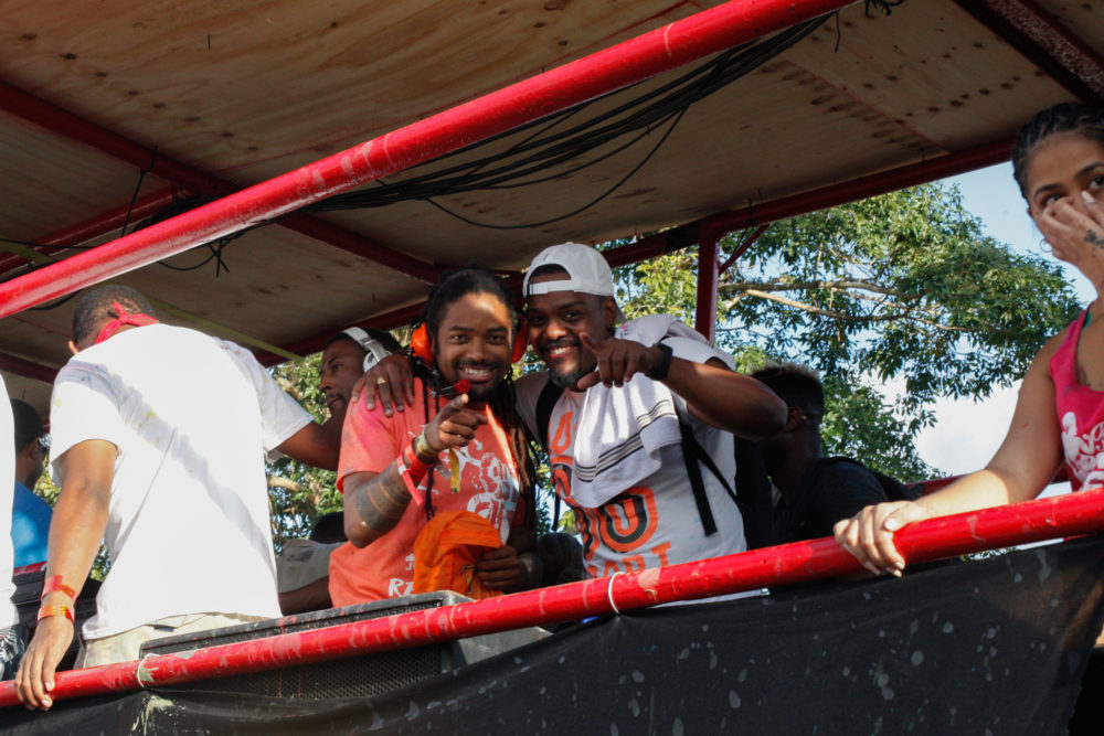 Konata and friend, of Dirty Dozen J'Ouvert Band