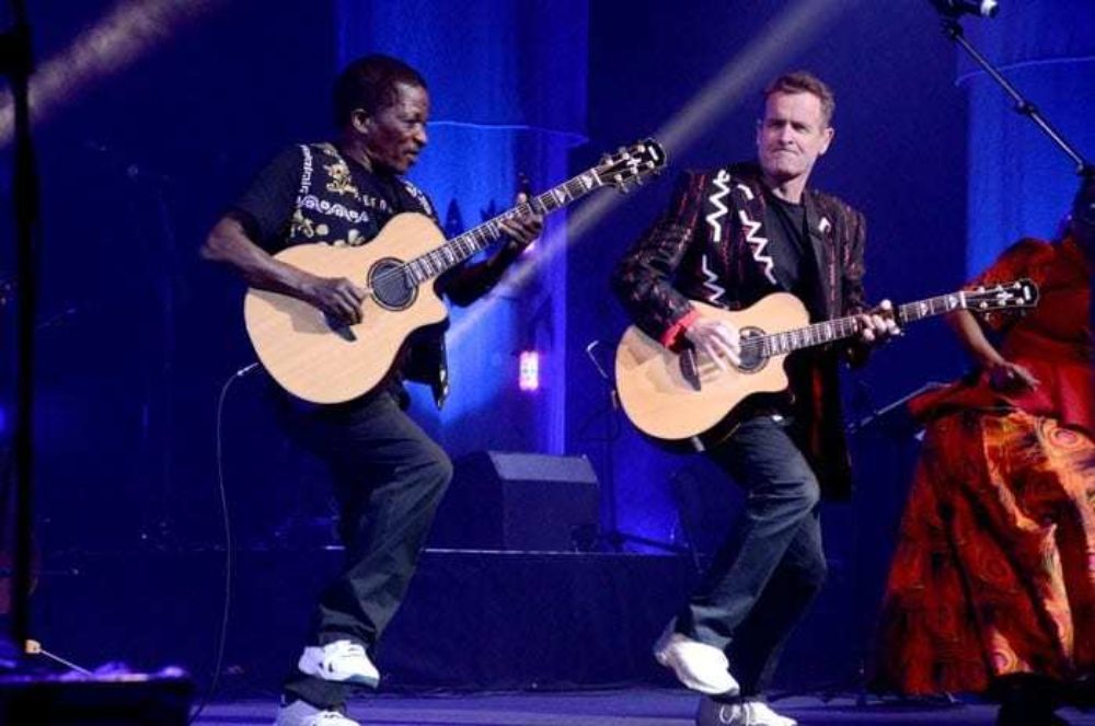 Johnny and Sipho together at one of Johnny's last South African concerts