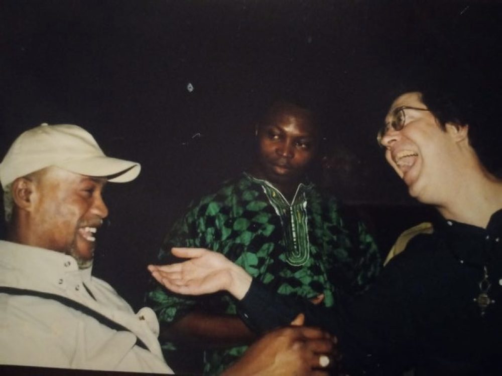 Koffi Olomide (L), Lubangi Muniania (Center), Sean Barlow ® in New York City in 2001