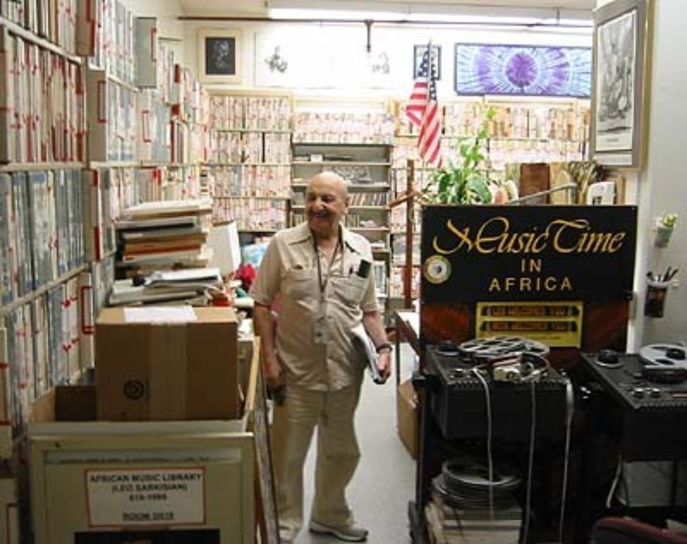 Leo Sarkisian in his VOA office