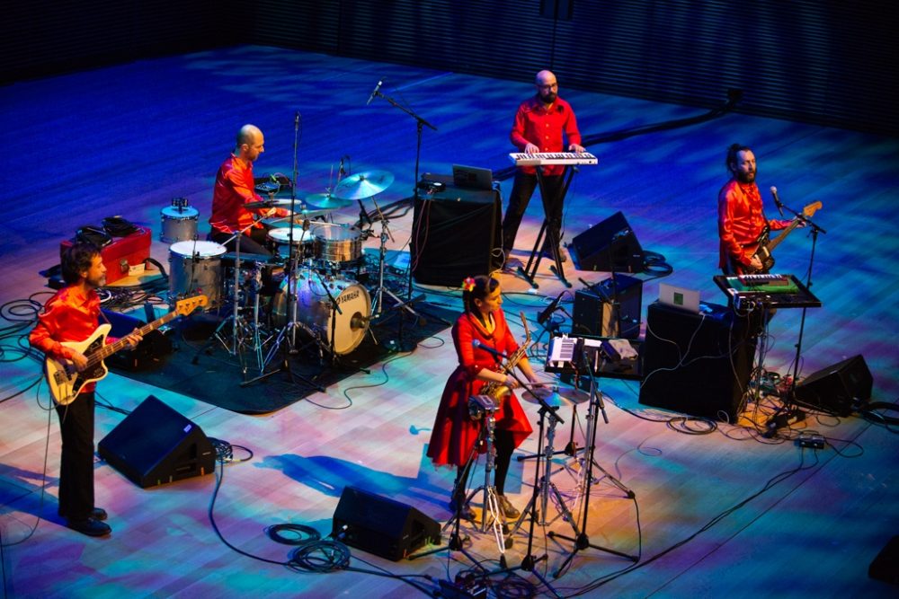 From Colombia, Meridian Brothers and El Grupo Renacimiento pumped out a quirky blend of cumbia and electronica in the Wu Tsai Theater.