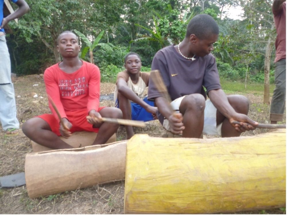 Young drummers in Meyomessala.