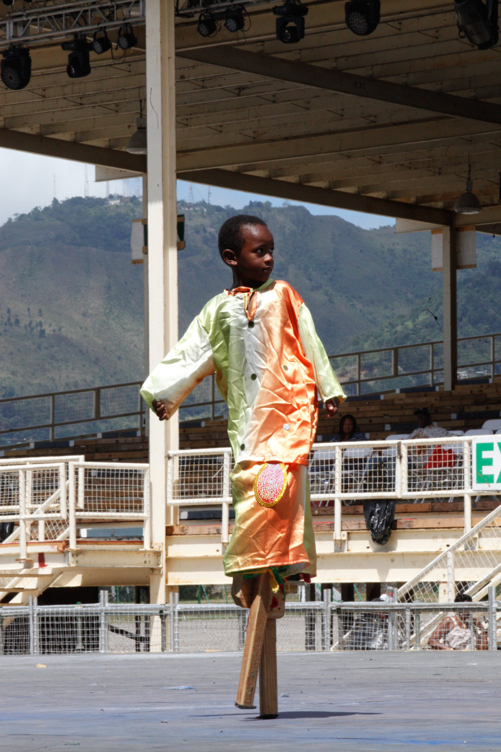 Moko jumbies are stilt walkers - and they start small