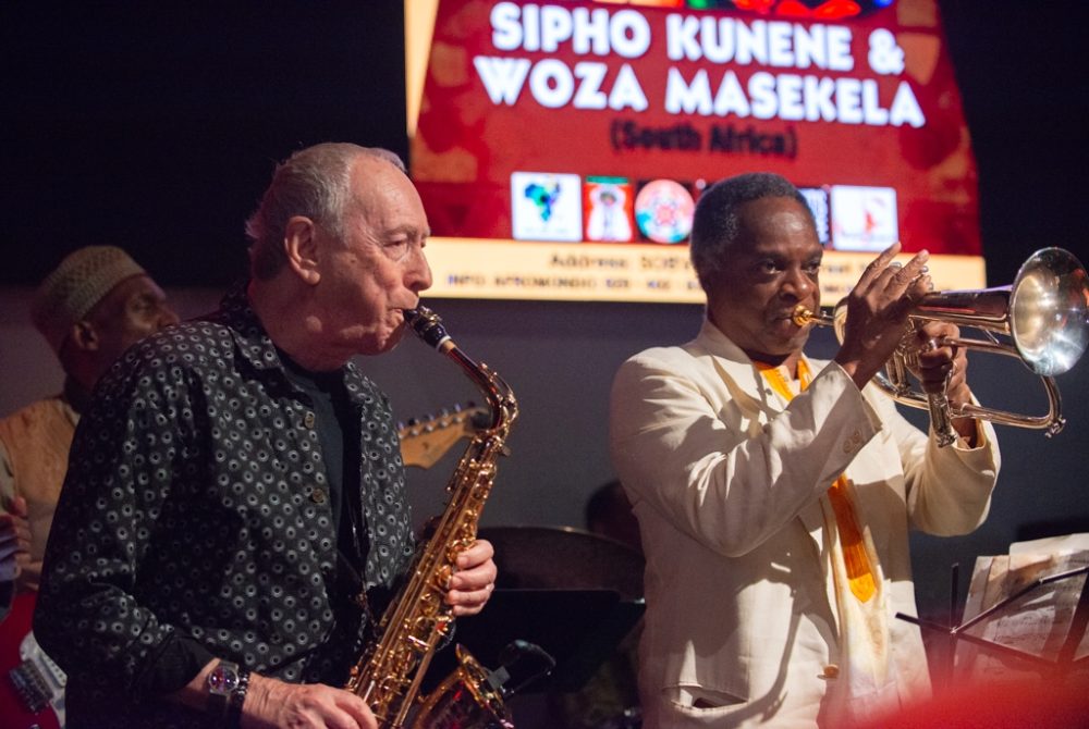 Sipho Kunene and Woza Masekela (Maurice Goldberg on left)