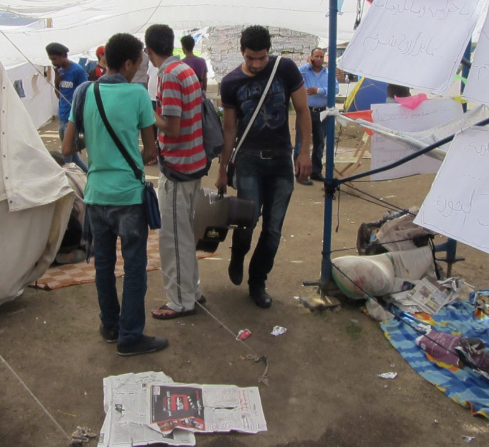 Ramy Essam in Tahrir Square, July, 2011 (Eyre, 2011)