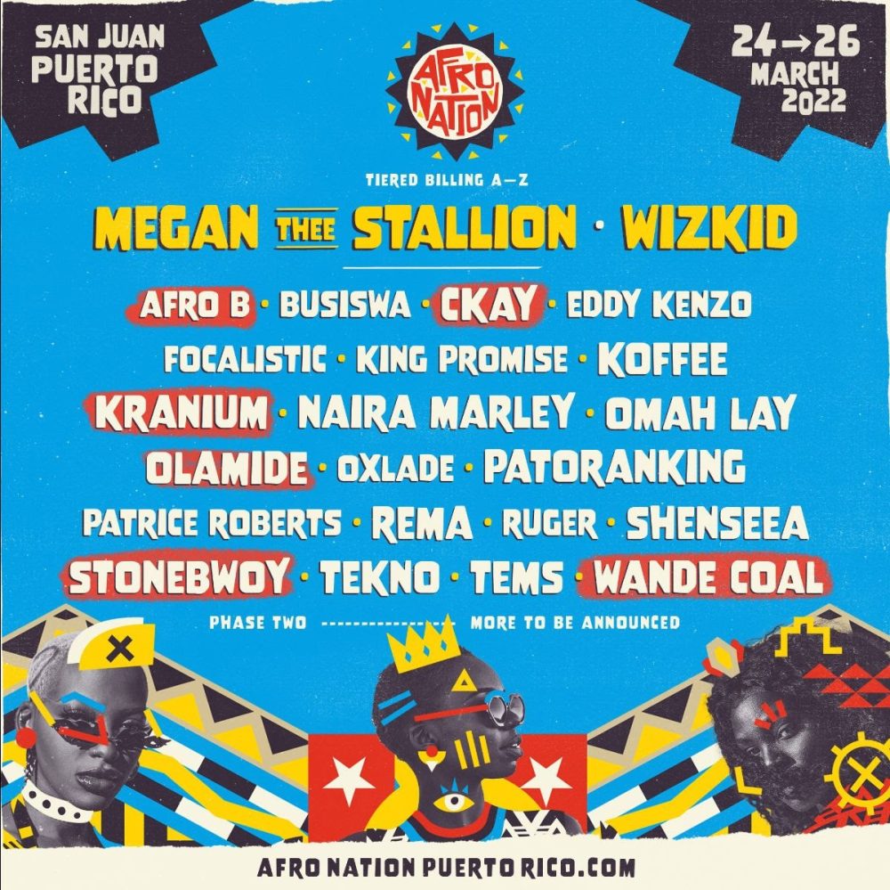 Afropop Worldwide Afro Nation 2022 Lineup Announced Featuring Wizkid