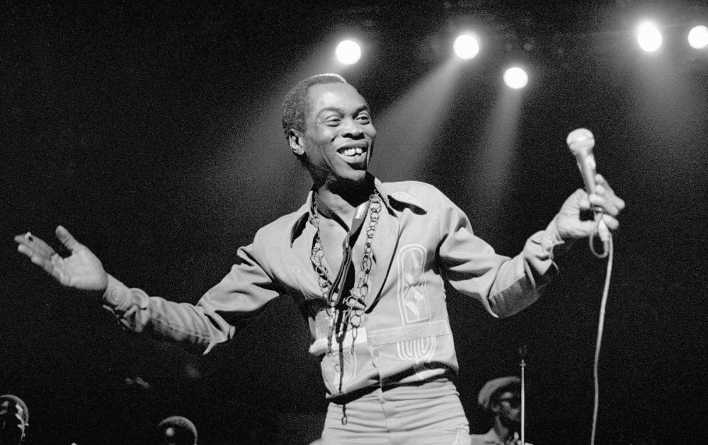 (Fela Kuti (1938-1997) was a Nigerian musician, bandleader, and activist. He's considered the pioneer of Afrobeat, a genre blending West African music with funk, jazz, and political messages.)