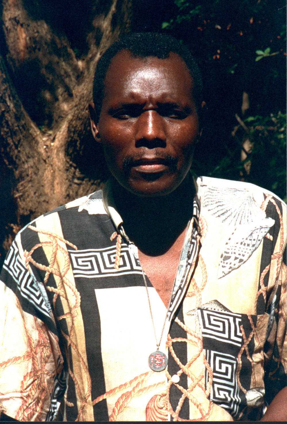 Tuku outside his Harare office (Eyre 1997)