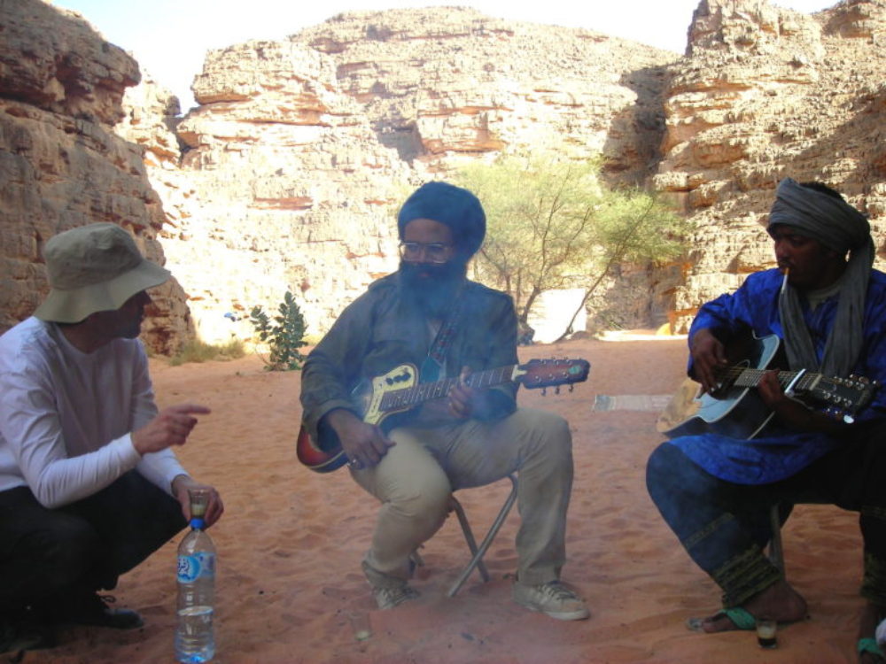 Brennan with Tinariwen in Algeria.