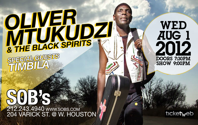 Win 2 Tickets to Oliver Mtukudzi & The Black Spirits w/ Special Guest Timbila