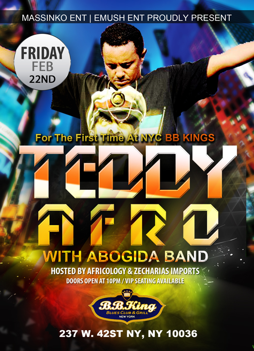 Teddy Afro in NYC: BB Kings 2/22/2013!