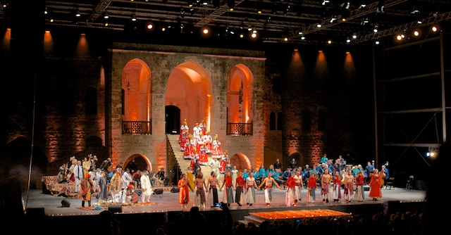 Stage set at Beiteddine Festival (Eyre 2013)