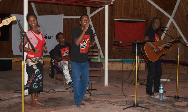 Damily and band at the Alliance Francaise, Tulear. (Eyre 2014)