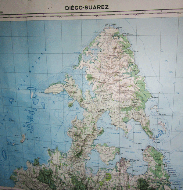Map of Diego Suarez in Hajazz's house (Eyre 2014)