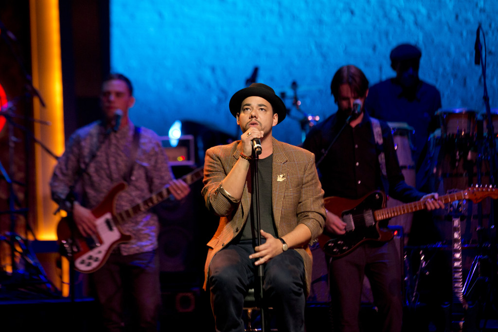 Ben L'Oncle Soul backed by San Francisco 's Monophonics, at the Apollo Theater 'Je Suis Soul' concert, Saturday, December 5th 2015. photo William Farrington