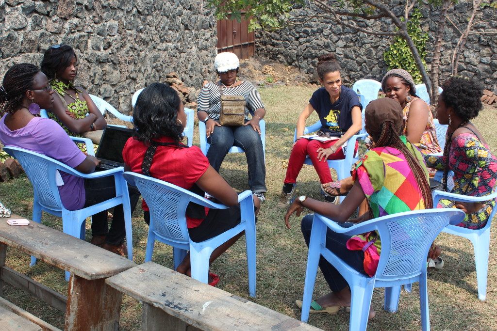 Women in Art group meeting at SKIFF 2013, photo by Allason Leitz