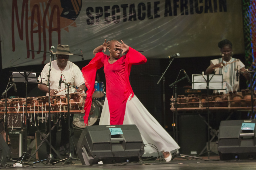 Ba Banga Nyeck a balafon band, four balafons, a percussionist and beguilling modern dance by Bacome Niamba was one of the wonderful suprises of the wee hours wednesday night.