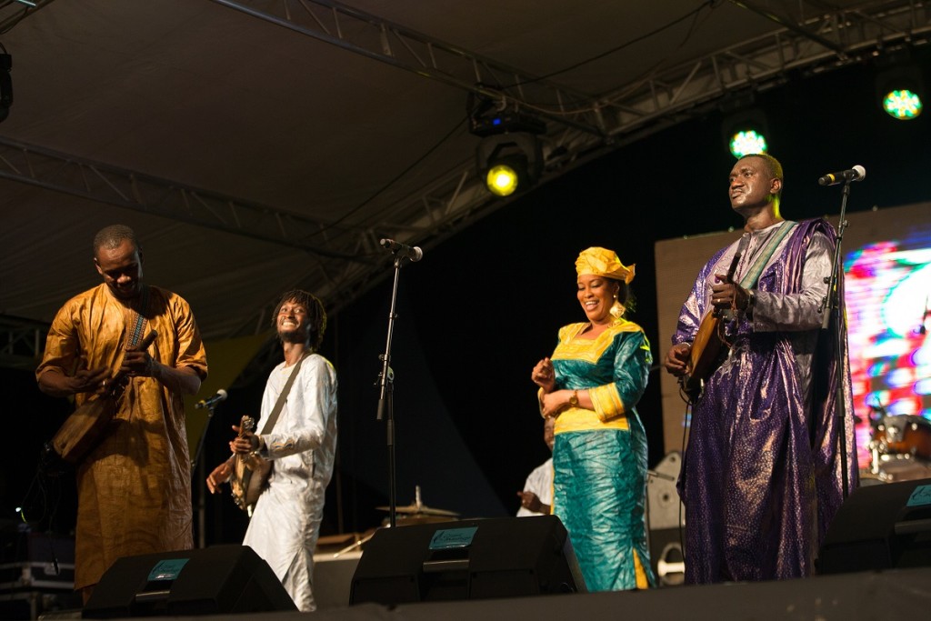 Bassakou Kouyate and his band during a MASA closing night set. photo William farrington