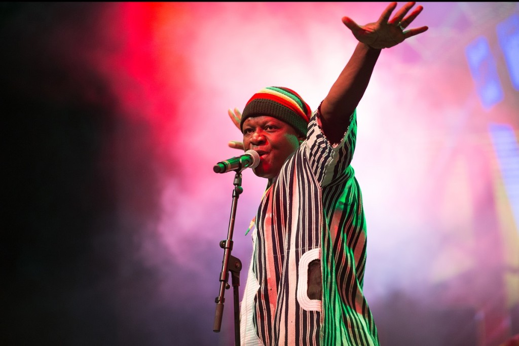 Fadal Dey, Ivorian reggae singer who has made peace and reconciliation a central theme since the civil war, was cheered wildly from the moment he walked onstage. photo William farrington