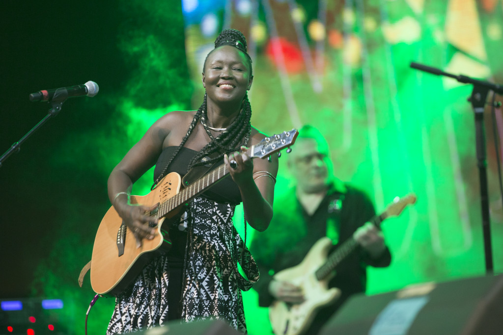 Senegalese singer/songwriter Marema and her band performing at MASA, wednesday night, another eye opening talent that rewarded patient audience members. photo William Farrington