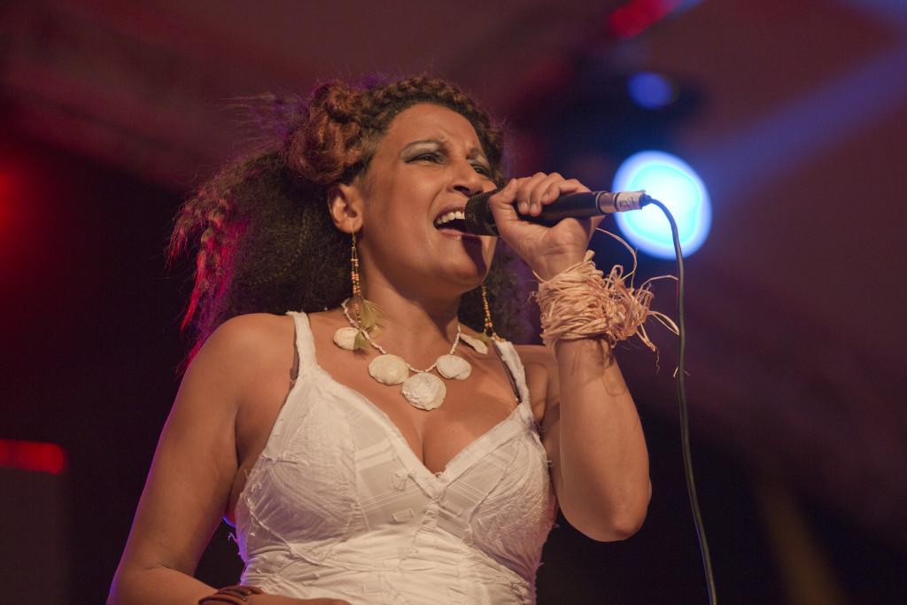 Razia Said, one of Madagascar's most important voices, her fiery set galvanized the crowd but was over much too soon due to time constraints. photo William farrington