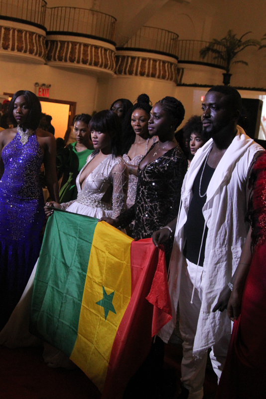 Designer Moussa Dia and models repping Senegal