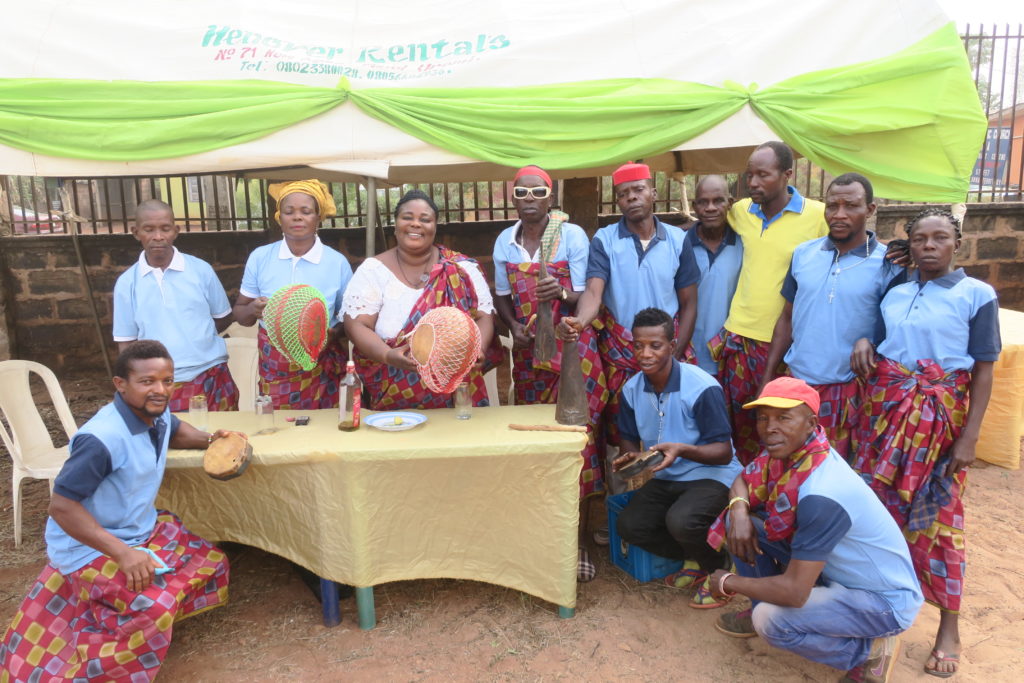 Paulina Ogenete and her traditional asonogun group