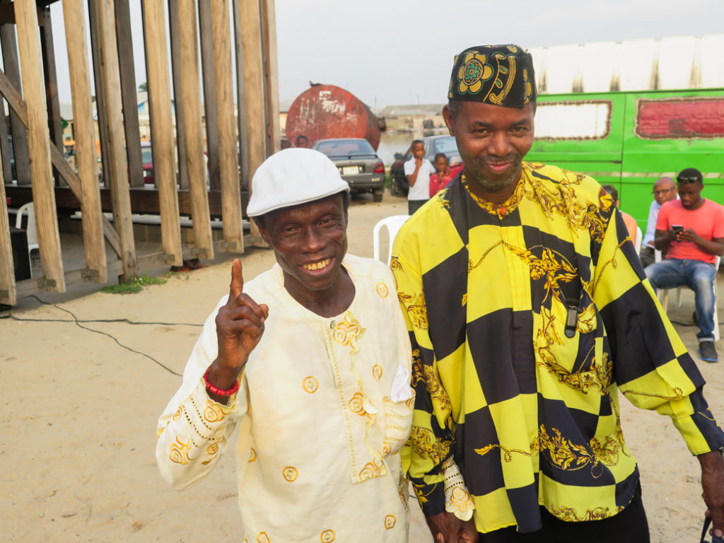 Anthony Odili and guitarist before Shed concert 