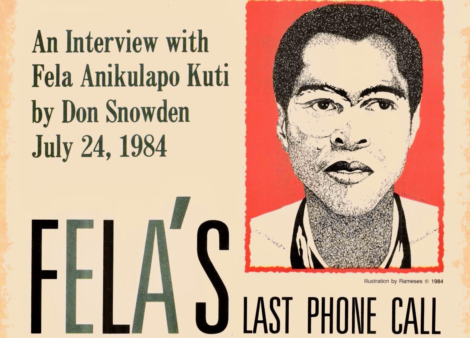 Best of The Beat on Afropop: Fela’s Last Phone Call (1984)